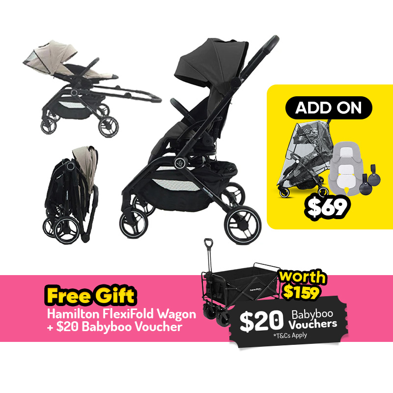 Hamilton T1 Turnable Stroller + FREE GIFT + Add On Option